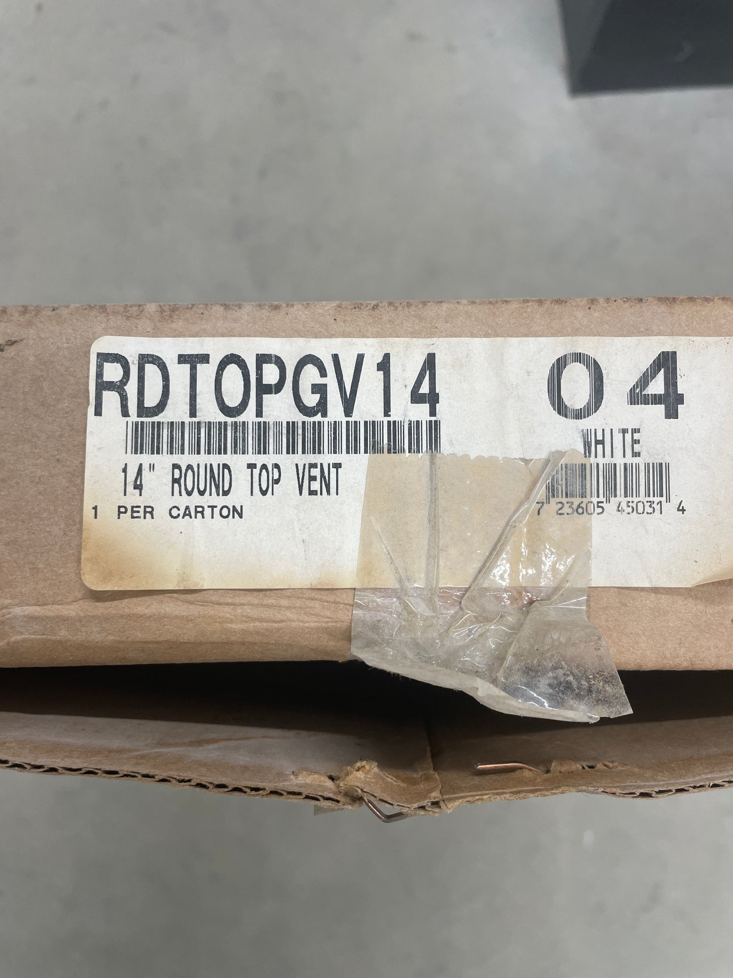 White Round Top Gable Vent