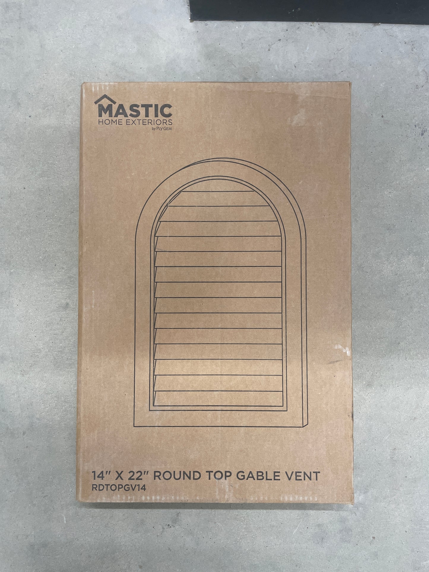 Gray Round Top Gable Vent