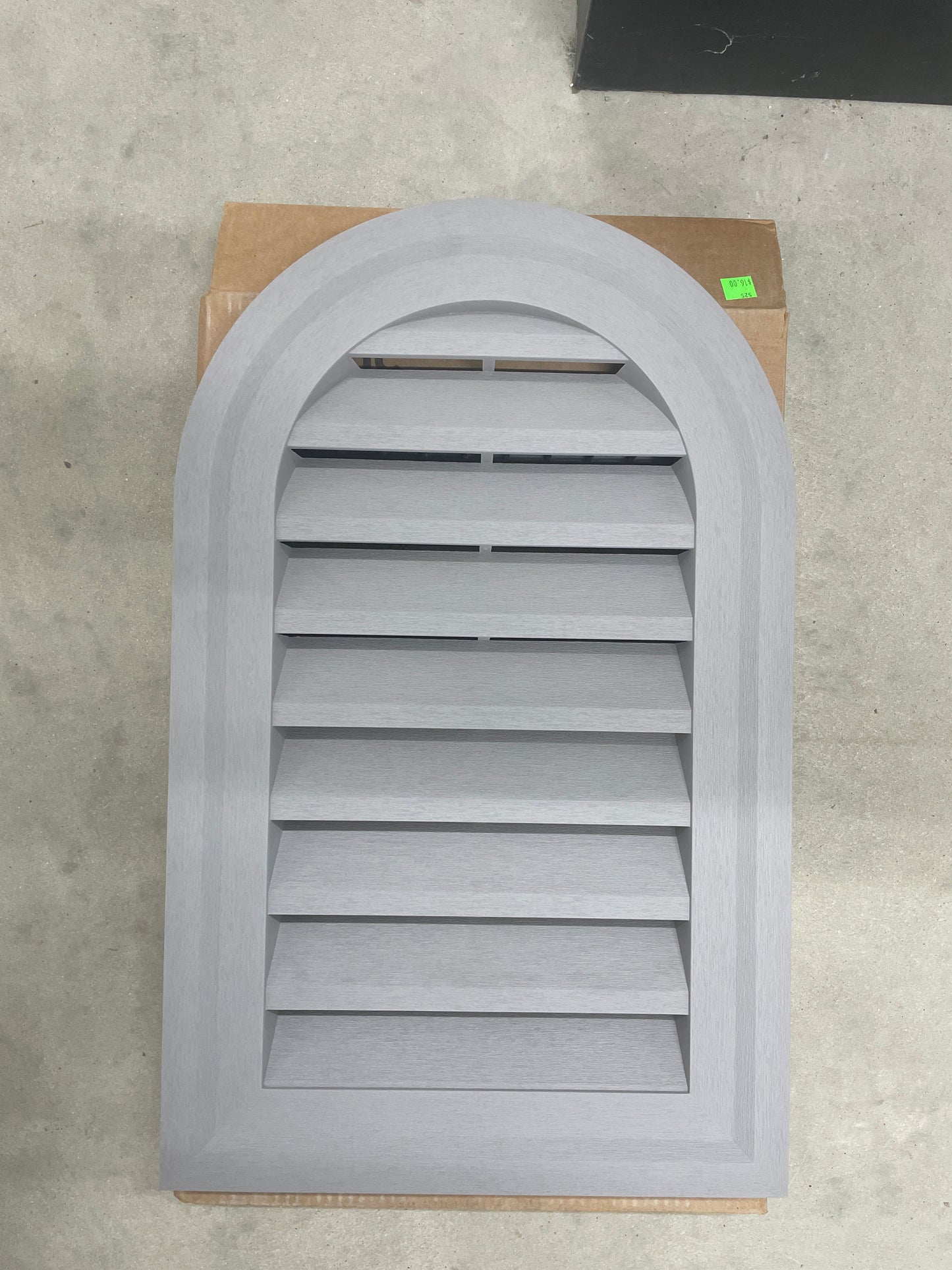 Gray Round Top Gable Vent