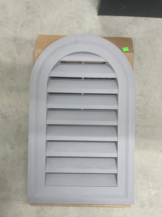 Gray Round Top Gable Vent
