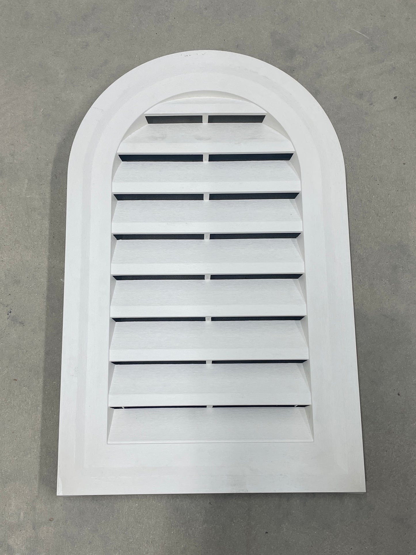 White Round Top Gable Vent