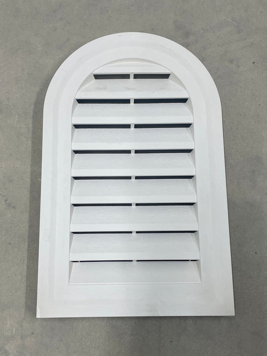 White Round Top Gable Vent