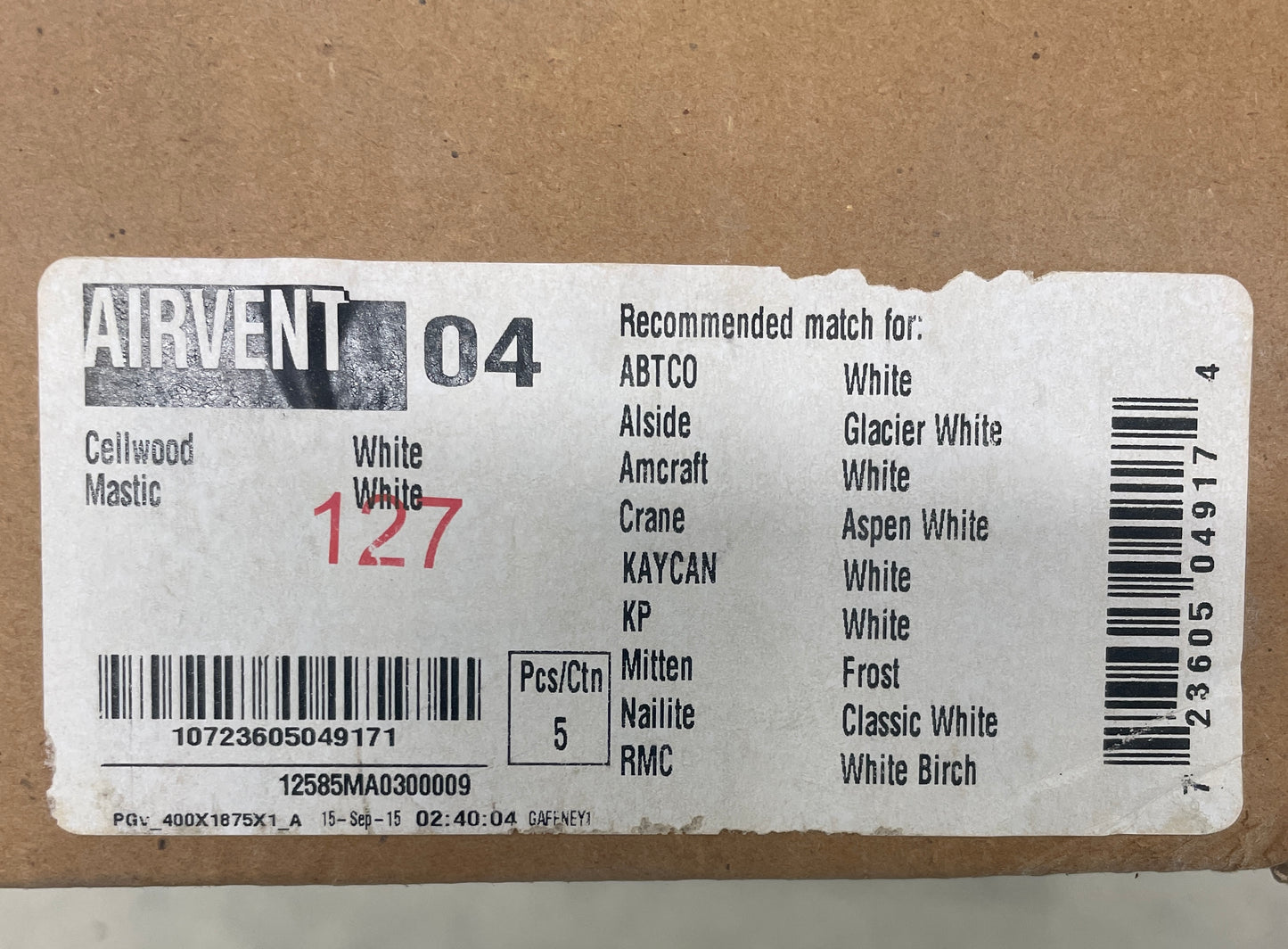White Air Vent